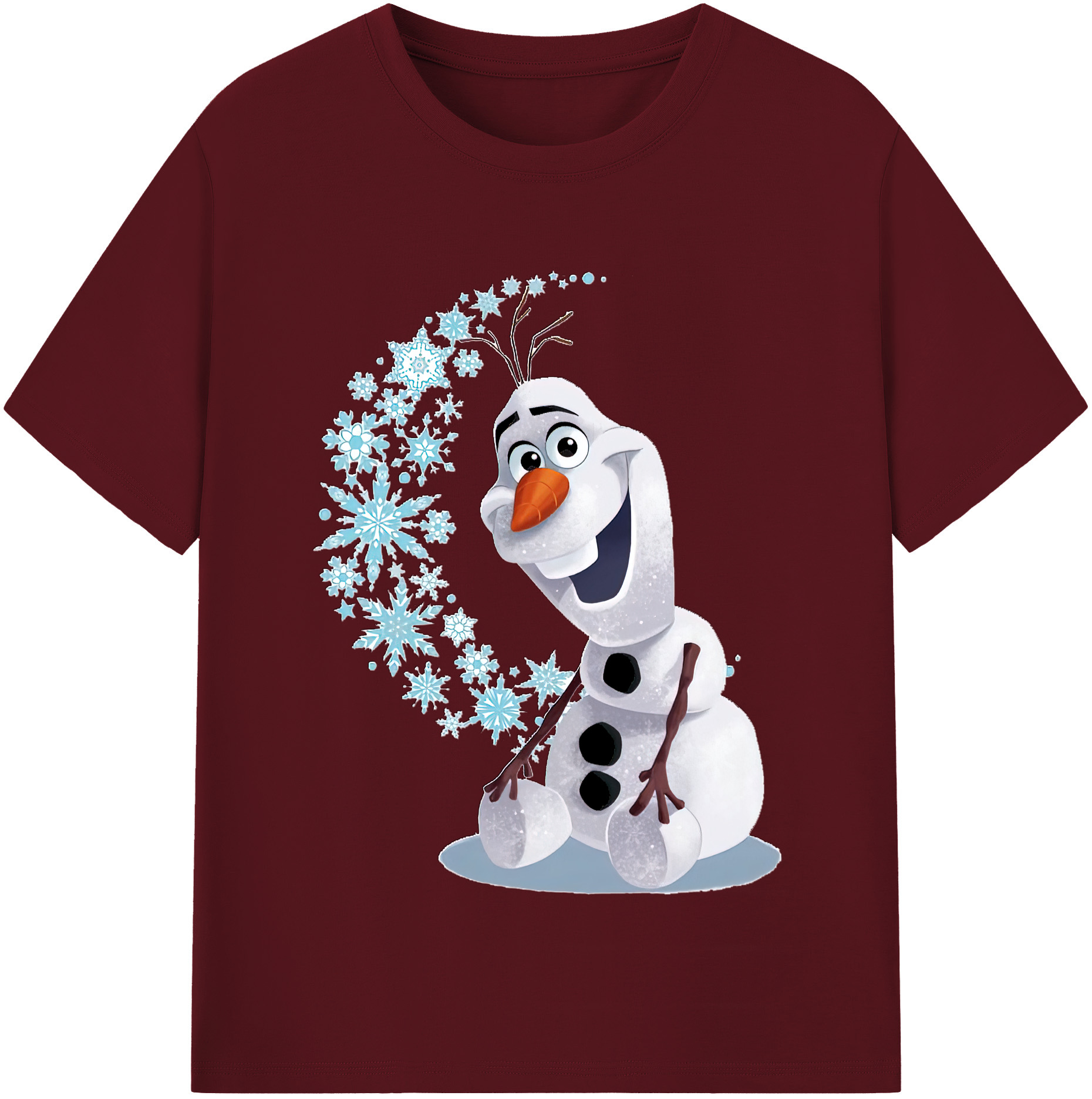 （画像用） アナと雪の女王 アンナ エルサ Frozen Anna Elsa 綿100％半袖Tシャツ（フロントプリント）